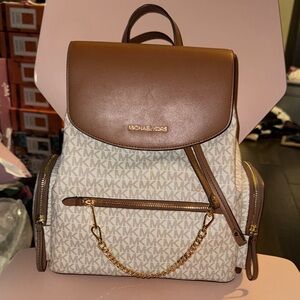 Michael Kors Tan and Cream Women's Backpack